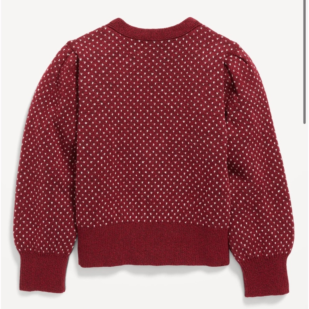 🆕 RESERVED X Old Navy Button-Front Fair Isle Cardigan Sweater for Girls - Picture 2 of 11